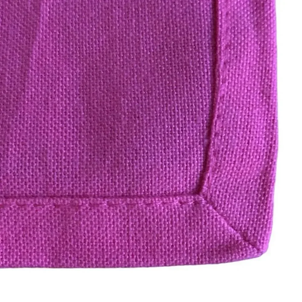 Set of 6 Fuchsia Pink Cotton Cloth Napkins, 20x20, Dinner Luncheon Party Linens